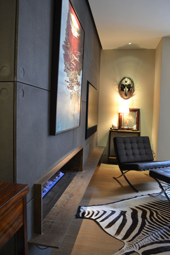 Corten Fireplace and Shelf