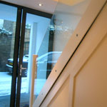  Staircase in glass, Powder Coated Aluminium and Wood