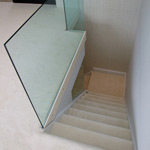 Powder Coated Steel and 12mm Toughened Glass Staircase Balustrade