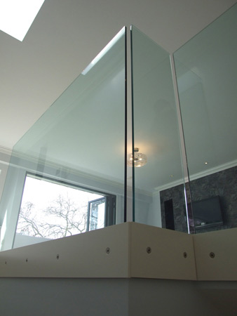 Powder Coated Steel and 12mm Toughened Glass Balustrade