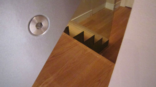 Powder Coated Aluminium and Steel, European Oak Treads with 12mmm Toughened Glass Balustrades