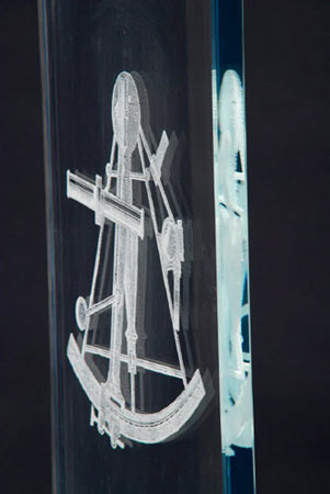 Laser Etched Glass and Brushed Stainless Steel - Screen