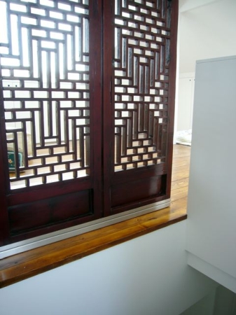 Brushed satin Stainless Steel mounting brackets for wooden screen