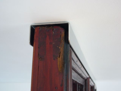 Brushed satin Stainless Steel mounting brackets for wooden screen